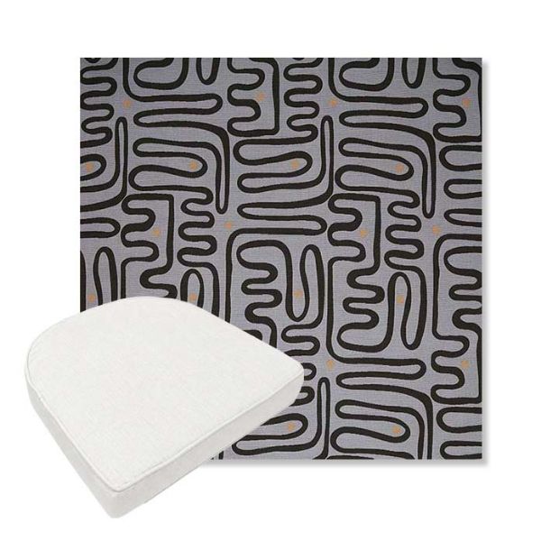 Picture of Nema Moonlight | Boxed Contoured Outdoor Dining Chair Seat Cushions - Sunbrella© Fabric
