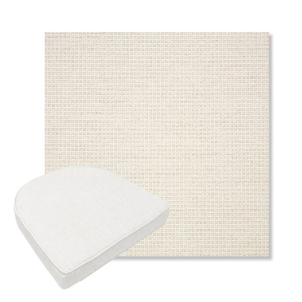 Picture of Nurture White | Boxed Contoured Outdoor Dining Chair Seat Cushions - Sunbrella© Fabric