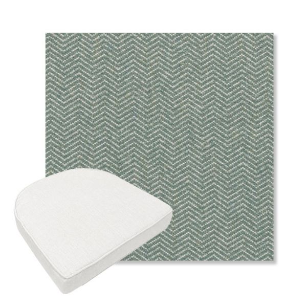 Picture of Odette Spa | Boxed Contoured Outdoor Dining Chair Seat Cushions - Sunbrella© Fabric