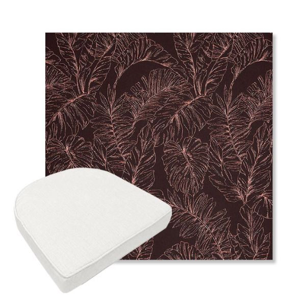 Picture of Palma Sangria | Boxed Contoured Outdoor Dining Chair Seat Cushions - Sunbrella© Fabric