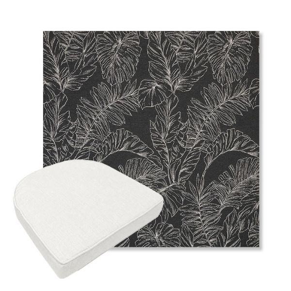 Picture of Palma Shadow | Boxed Contoured Outdoor Dining Chair Seat Cushions - Sunbrella© Fabric