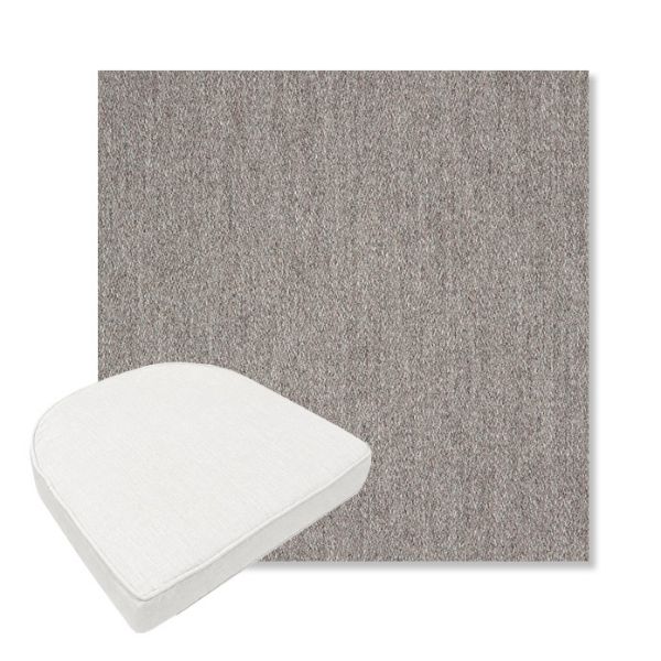 Picture of Pashmina Flannel | Boxed Contoured Outdoor Dining Chair Seat Cushions - Sunbrella© Fabric