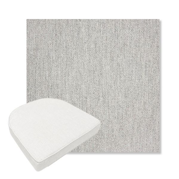 Picture of Pashmina Fog | Boxed Contoured Outdoor Dining Chair Seat Cushions - Sunbrella© Fabric