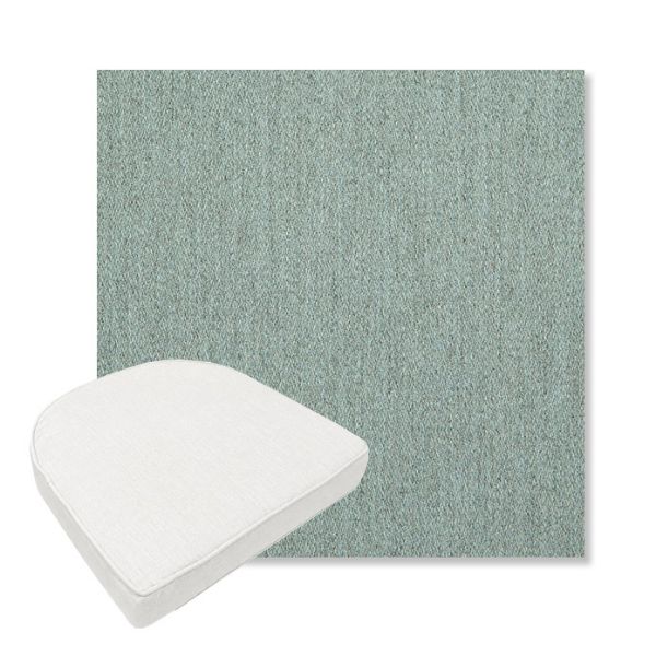 Picture of Pashmina Mist | Boxed Contoured Outdoor Dining Chair Seat Cushions - Sunbrella© Fabric