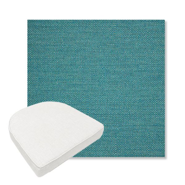 Picture of Piazza Lagoon | Boxed Contoured Outdoor Dining Chair Seat Cushions - Sunbrella© Fabric