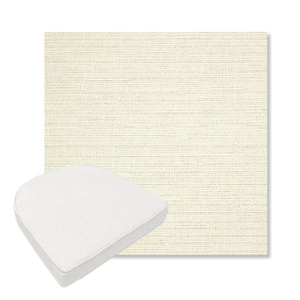 Picture of Piazza Parchment | Boxed Contoured Outdoor Dining Chair Seat Cushions - Sunbrella© Fabric