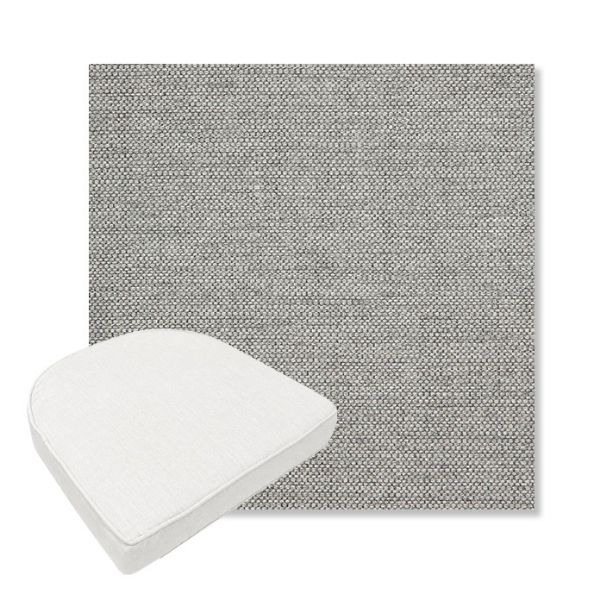 Picture of Piazza Stone | Boxed Contoured Outdoor Dining Chair Seat Cushions - Sunbrella© Fabric