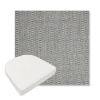 Picture of Pique Ash | Boxed Contoured Outdoor Dining Chair Seat Cushions - Sunbrella© Fabric