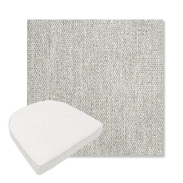 Picture of Pique Gravel | Boxed Contoured Outdoor Dining Chair Seat Cushions - Sunbrella© Fabric