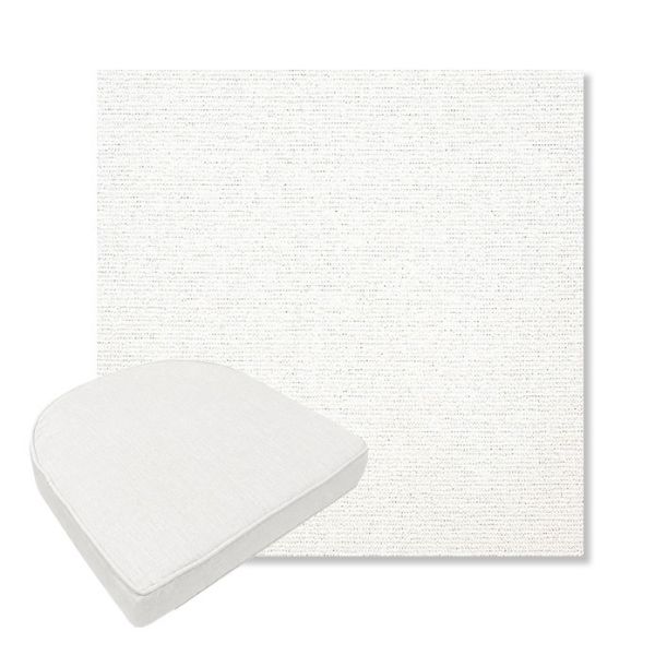 Picture of Platform Salt | Boxed Contoured Outdoor Dining Chair Seat Cushions - Sunbrella© Fabric