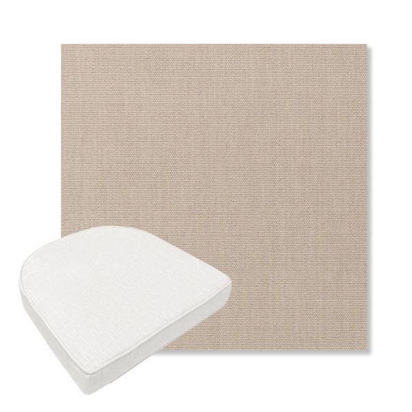 Picture of Play Oat | Boxed Contoured Outdoor Dining Chair Seat Cushions - Sunbrella© Fabric