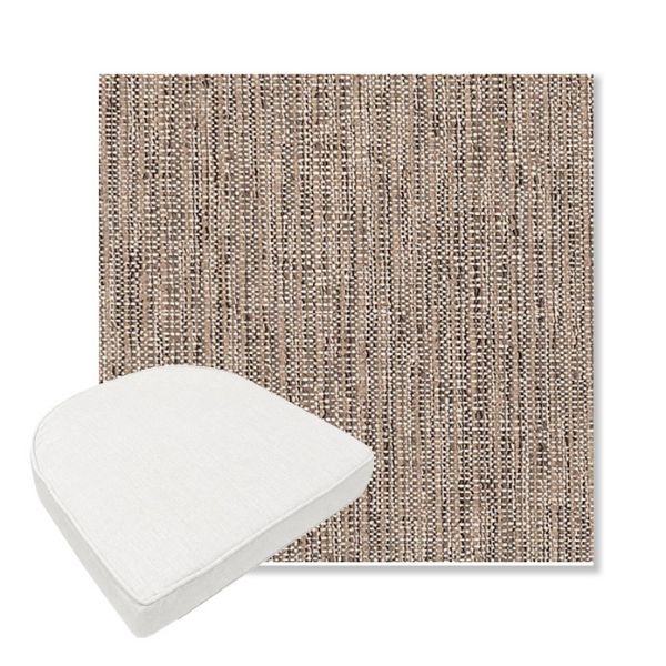 Picture of Poros Rattan | Boxed Contoured Outdoor Dining Chair Seat Cushions - Sunbrella© Fabric