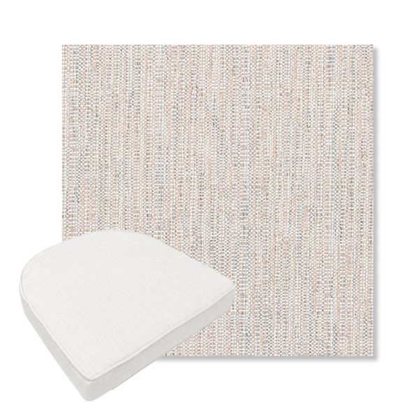 Picture of Poros Sky | Boxed Contoured Outdoor Dining Chair Seat Cushions - Sunbrella© Fabric