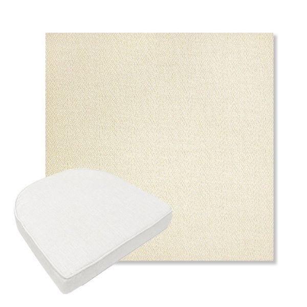 Picture of Posh Salt | Boxed Contoured Outdoor Dining Chair Seat Cushions - Sunbrella© Fabric