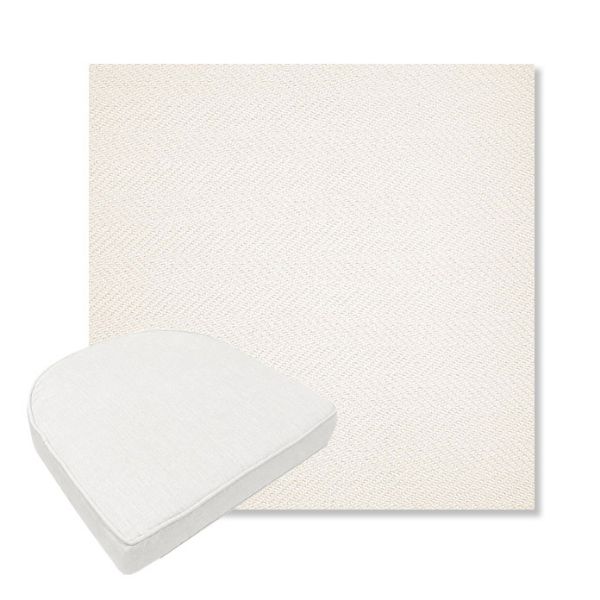 Picture of Posh Snow | Boxed Contoured Outdoor Dining Chair Seat Cushions - Sunbrella© Fabric