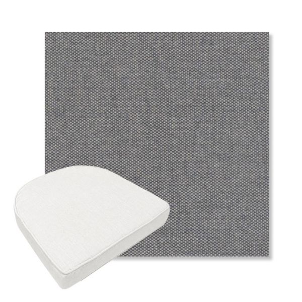 Picture of Proof Slate | Boxed Contoured Outdoor Dining Chair Seat Cushions - Sunbrella© Fabric