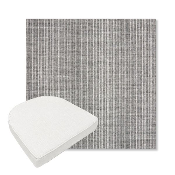 Picture of Proven Ash | Boxed Contoured Outdoor Dining Chair Seat Cushions - Sunbrella© Fabric
