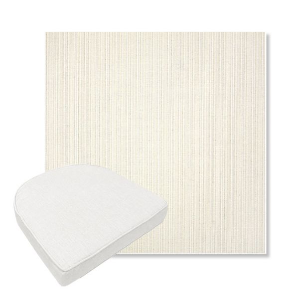 Picture of Proven Ivory | Boxed Contoured Outdoor Dining Chair Seat Cushions - Sunbrella© Fabric