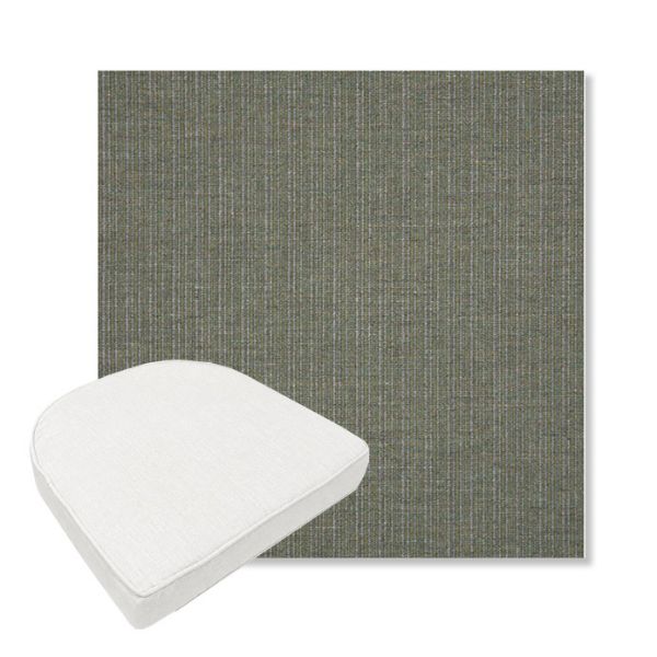 Picture of Proven Olive | Boxed Contoured Outdoor Dining Chair Seat Cushions - Sunbrella© Fabric