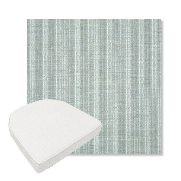 Picture of Proven Seaglass | Boxed Contoured Outdoor Dining Chair Seat Cushions - Sunbrella© Fabric