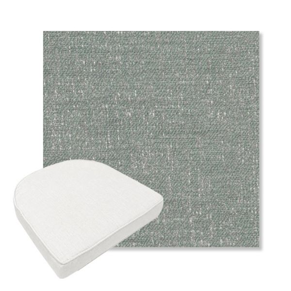 Picture of Rafi Mist | Boxed Contoured Outdoor Dining Chair Seat Cushions - Sunbrella© Fabric
