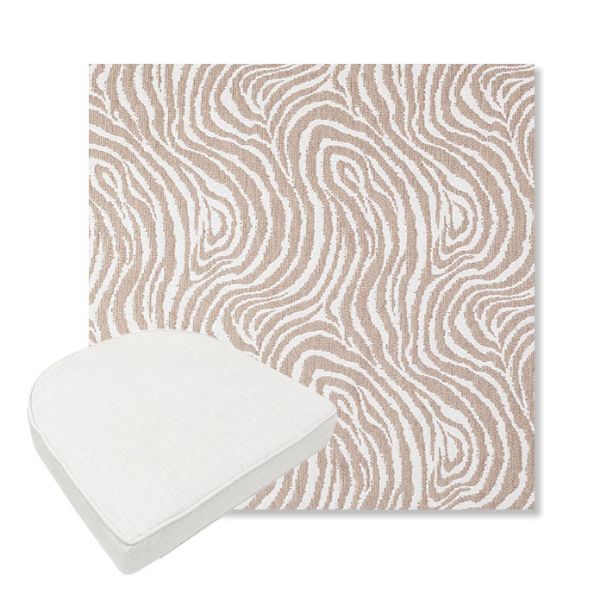 Picture of Rapids Camel | Boxed Contoured Outdoor Dining Chair Seat Cushions - Sunbrella© Fabric