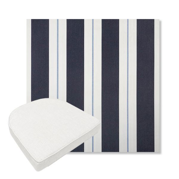 Picture of Relate Harbor | Boxed Contoured Outdoor Dining Chair Seat Cushions - Sunbrella© Fabric