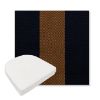 Picture of Rothko Bourbon Blue | Boxed Contoured Outdoor Dining Chair Seat Cushions - Sunbrella© Fabric