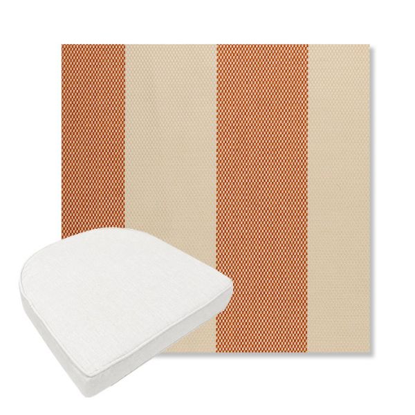 Picture of Rothko Lobster Roll | Boxed Contoured Outdoor Dining Chair Seat Cushions - Sunbrella© Fabric