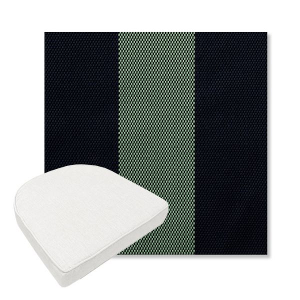 Picture of Rothko Mint Julep | Boxed Contoured Outdoor Dining Chair Seat Cushions - Sunbrella© Fabric