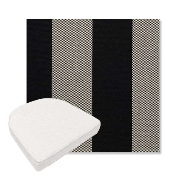 Picture of Rothko Stone Harbor | Boxed Contoured Outdoor Dining Chair Seat Cushions - Sunbrella© Fabric