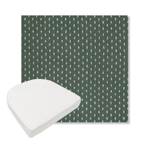Picture of Royale Moss | Boxed Contoured Outdoor Dining Chair Seat Cushions - Sunbrella© Fabric