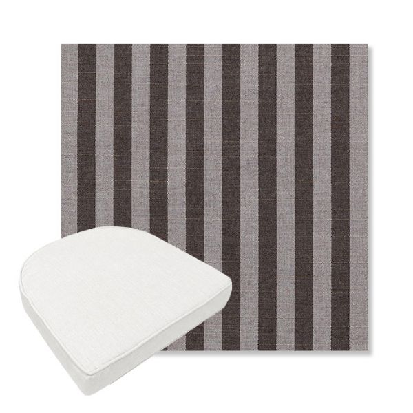 Picture of Sail Away Java | Boxed Contoured Outdoor Dining Chair Seat Cushions - Sunbrella© Fabric