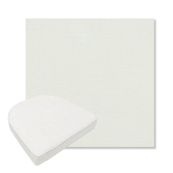 Picture of Sailcloth Salt | Boxed Contoured Outdoor Dining Chair Seat Cushions - Sunbrella© Fabric