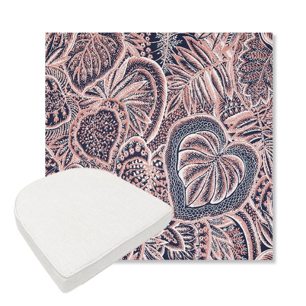 Picture of Sensibility Splendor | Boxed Contoured Outdoor Dining Chair Seat Cushions - Sunbrella© Fabric