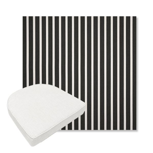 Picture of Shore Classic | Boxed Contoured Outdoor Dining Chair Seat Cushions - Sunbrella© Fabric