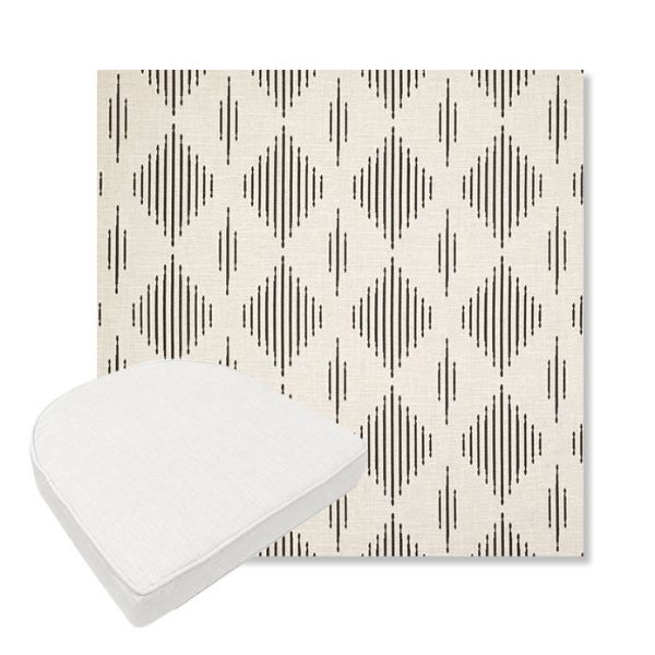 Picture of Spinner Diamond Onyx | Boxed Contoured Outdoor Dining Chair Seat Cushions - Sunbrella© Fabric