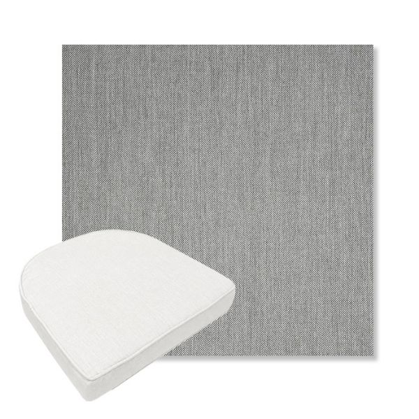 Picture of Switch Silver | Boxed Contoured Outdoor Dining Chair Seat Cushions - Sunbrella© Fabric