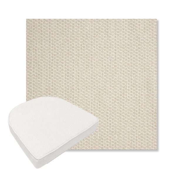 Picture of Tailored Snow | Boxed Contoured Outdoor Dining Chair Seat Cushions - Sunbrella© Fabric