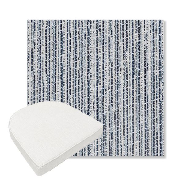 Picture of Tectonic Coastal | Boxed Contoured Outdoor Dining Chair Seat Cushions - Sunbrella© Fabric