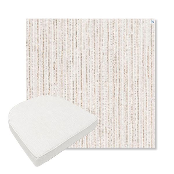 Picture of Tectonic Parchment | Boxed Contoured Outdoor Dining Chair Seat Cushions - Sunbrella© Fabric