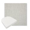 Picture of Ticking Fog | Boxed Contoured Outdoor Dining Chair Seat Cushions - Sunbrella© Fabric