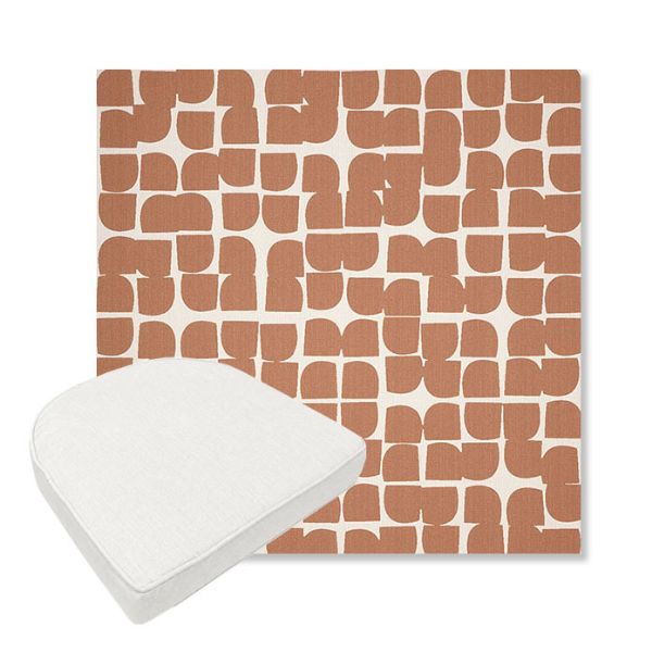 Picture of Toggle Canyon Rose | Boxed Contoured Outdoor Dining Chair Seat Cushions - Sunbrella© Fabric