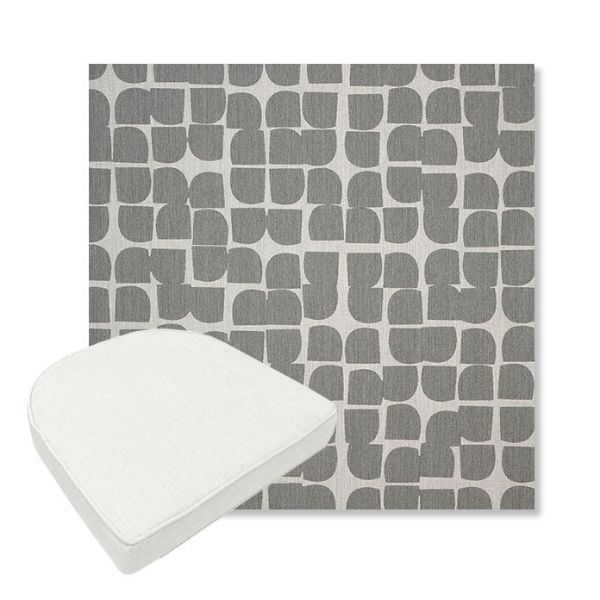 Picture of Toggle Greystone | Boxed Contoured Outdoor Dining Chair Seat Cushions - Sunbrella© Fabric
