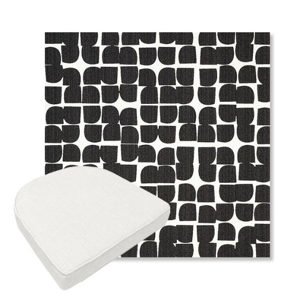 Picture of Toggle Inkblot | Boxed Contoured Outdoor Dining Chair Seat Cushions - Sunbrella© Fabric