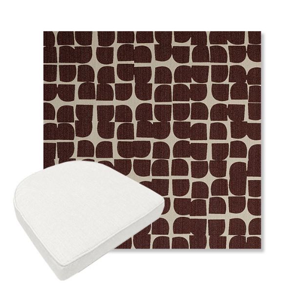 Picture of Toggle Plumberry | Boxed Contoured Outdoor Dining Chair Seat Cushions - Sunbrella© Fabric