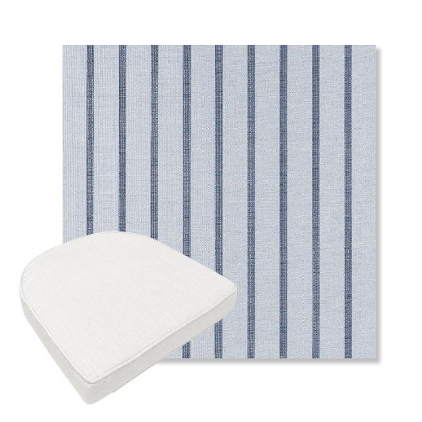 Picture of Unwind Sky | Boxed Contoured Outdoor Dining Chair Seat Cushions - Sunbrella© Fabric