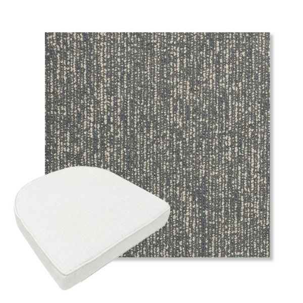 Picture of Vista Slate | Boxed Contoured Outdoor Dining Chair Seat Cushions - Sunbrella© Fabric