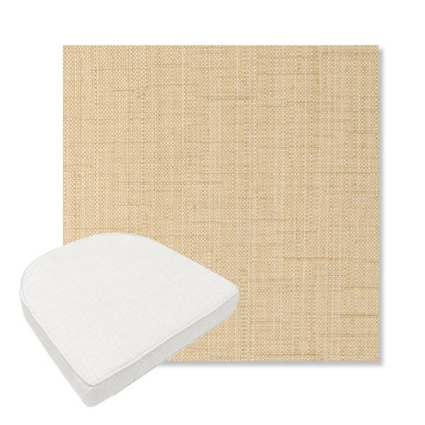 Picture of Willa Hemp | Boxed Contoured Outdoor Dining Chair Seat Cushions - Sunbrella© Fabric