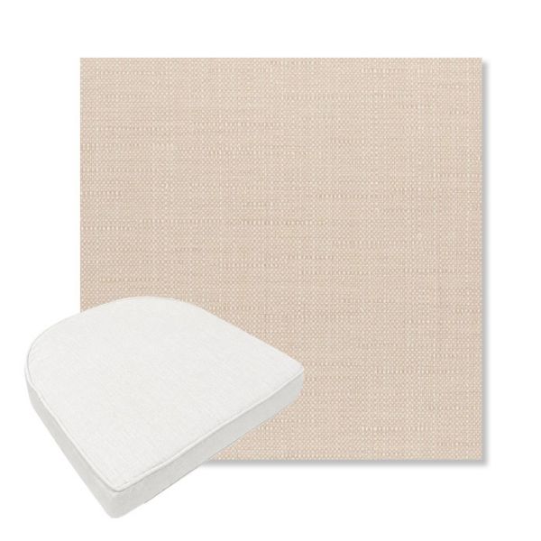 Picture of Willa Linen | Boxed Contoured Outdoor Dining Chair Seat Cushions - Sunbrella© Fabric